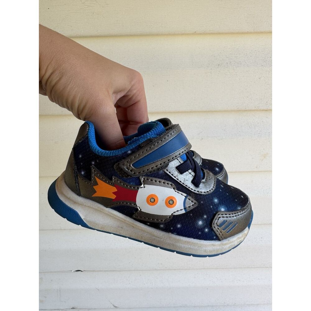 Stride Rite SR Lighted Astro Sneakers Toddler US 6M Blue Casual Shoes ZOGG717